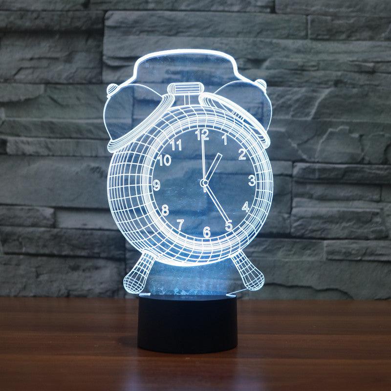 Retro Analog Clock 3D Optical Illusion Lamp - 3D Optical Lamp