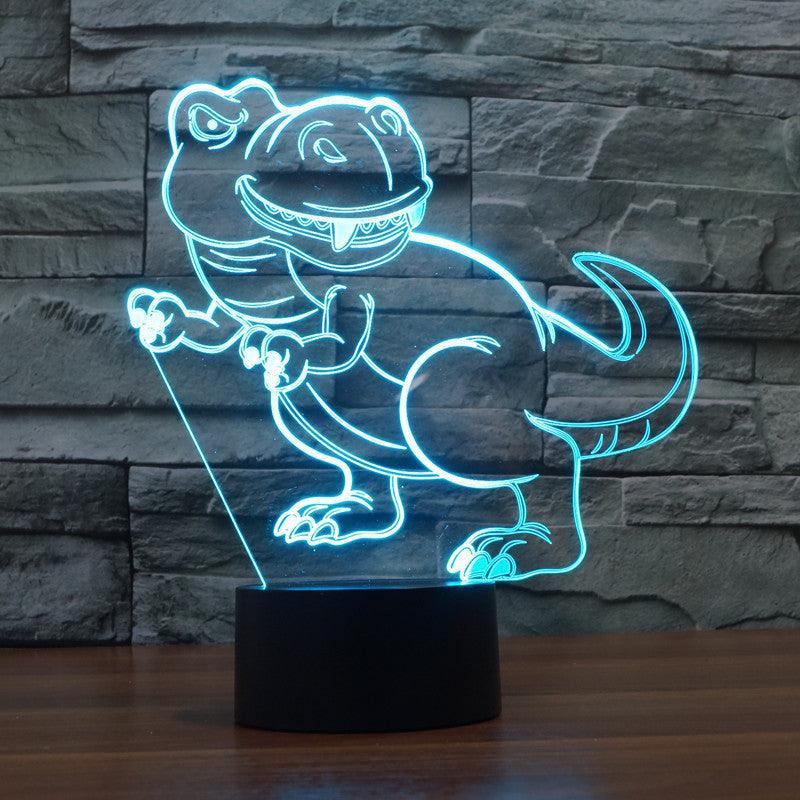 Cartoon Tyrannosaurus Rex 3D Optical Illusion Lamp - 3D Optical Lamp