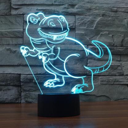 Cartoon Tyrannosaurus Rex 3D Optical Illusion Lamp - 3D Optical Lamp