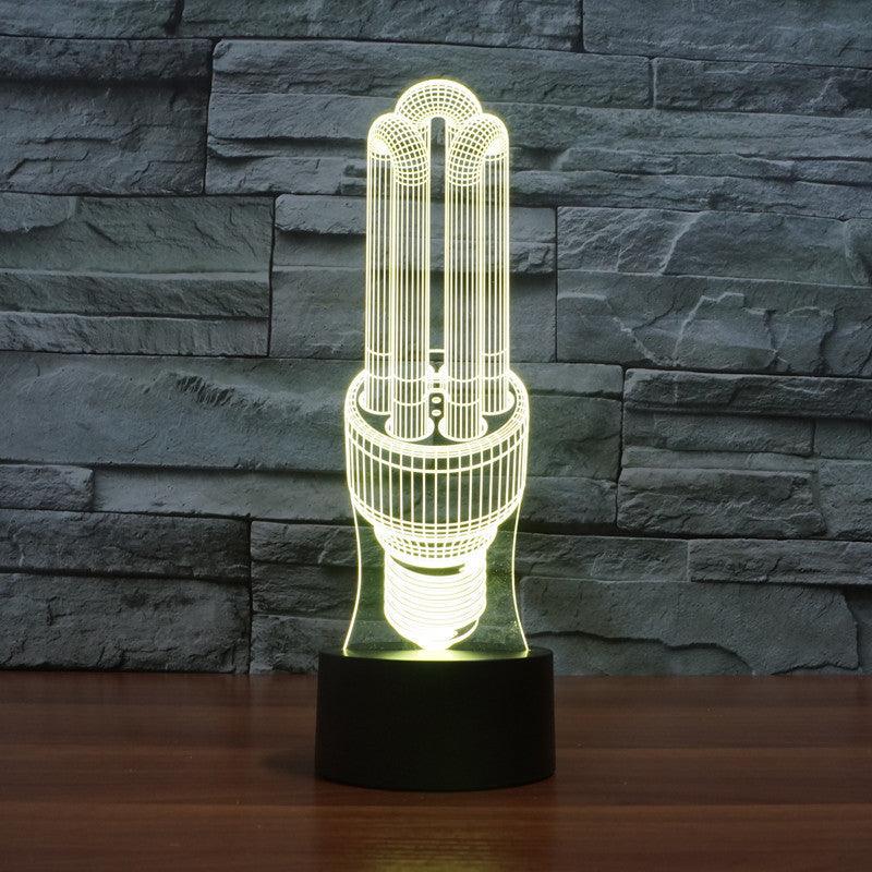 Energy Saving Bulb Sculpture 3D Optical Illusion Lamp-3D Optical Lamp