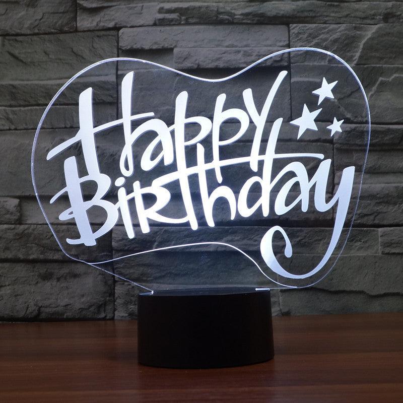 Happy Birthday Illusion Lamp-3D Optical Lamp