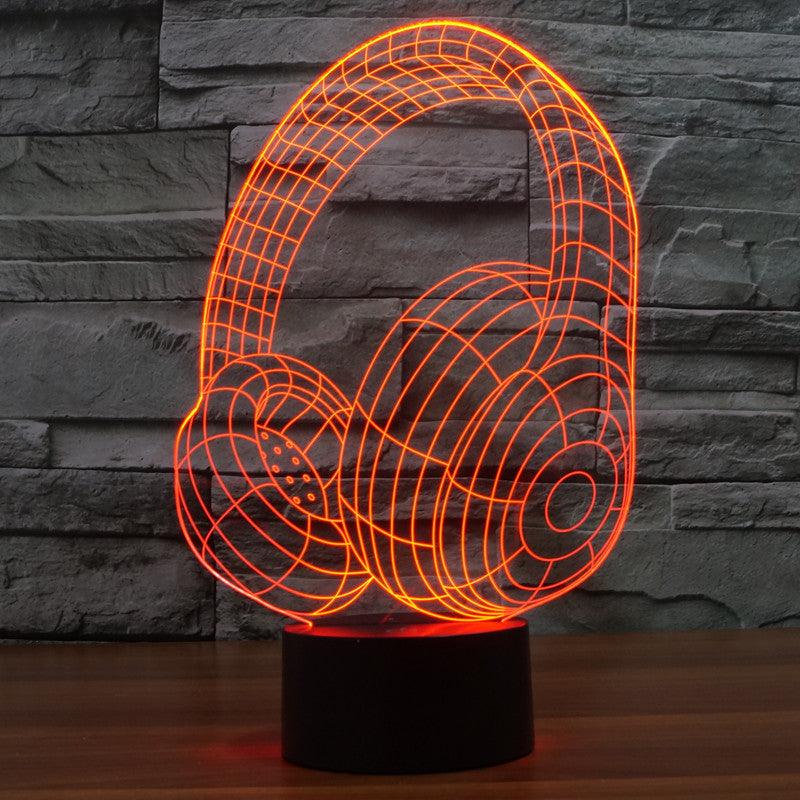 Headphones Optical Illusion Lamp-3D Optical Lamp