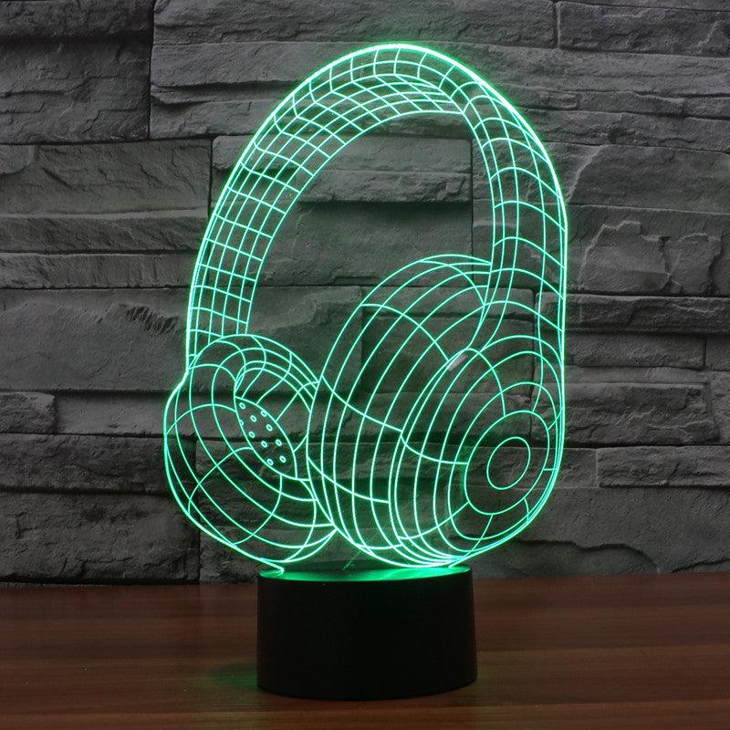 Headphones Optical Illusion Lamp-3D Optical Lamp