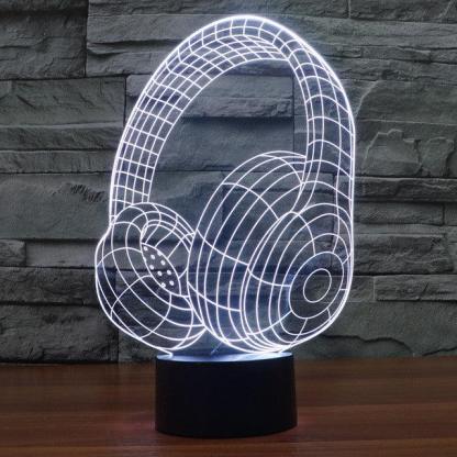 Beats By Dre Inspired Headphones 3D Optical Illusion Lamp - 3D Optical Lamp