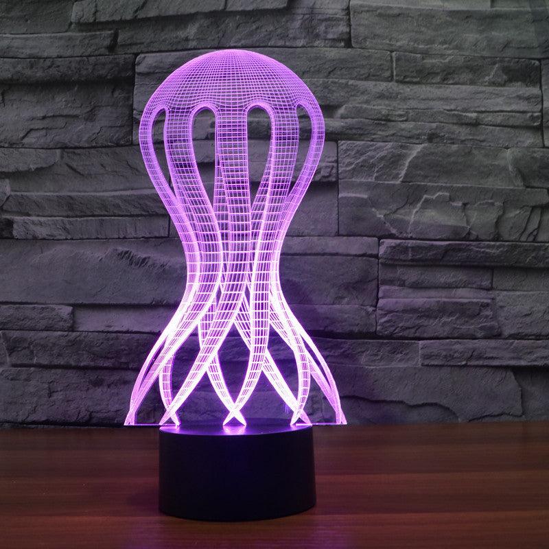 Realistic Jellyfish 3D Optical Illusion Lamp For Home Decor-3D Optical Lamp