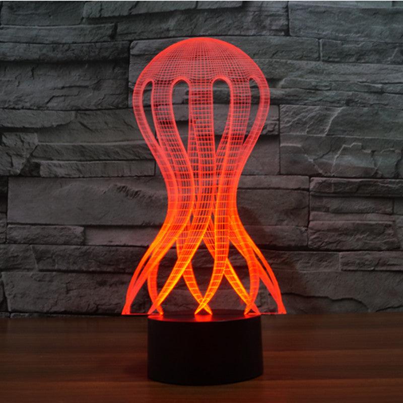 Realistic Jellyfish 3D Optical Illusion Lamp For Home Decor-3D Optical Lamp