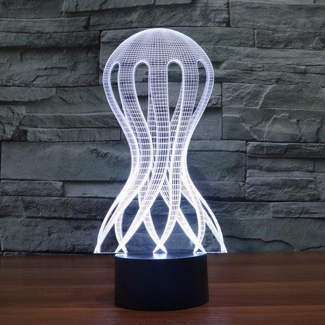 Realistic Jelly Fish Lamp-3D Optical Lamp