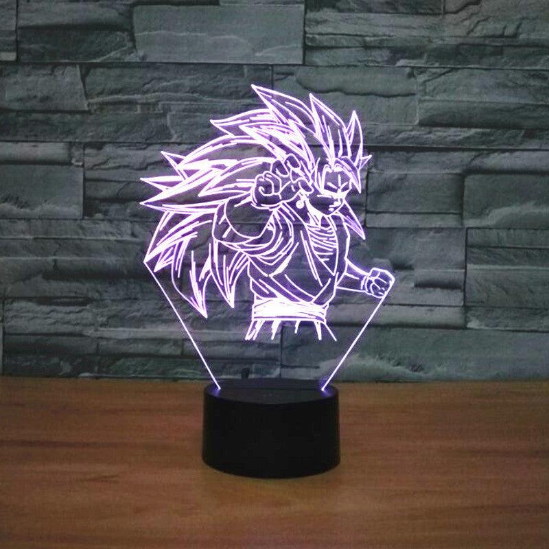 Dragon Ball Z 3D Optical Illusion Super Saiyan Goku Lamp-3D Optical Lamp