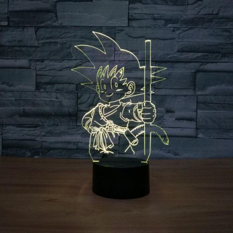Goku Themed 3D Optical Illusion Dragon Ball Z Lamp-3D Optical Lamp