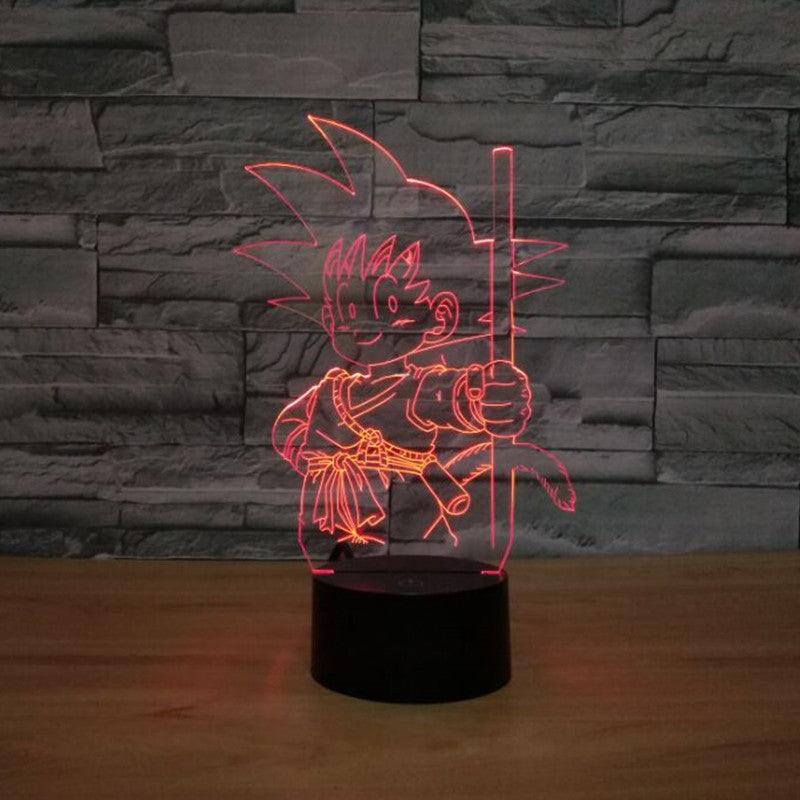 Goku Themed 3D Optical Illusion Dragon Ball Z Lamp-3D Optical Lamp