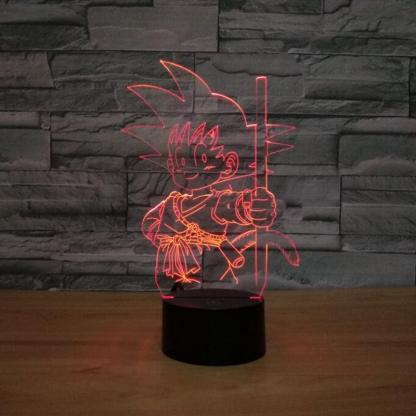 Goku Themed 3D Optical Illusion Dragon Ball Z Lamp-3D Optical Lamp