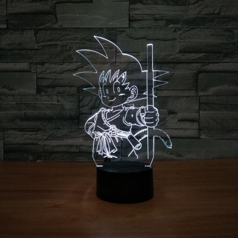 Goku Themed 3D Optical Illusion Dragon Ball Z Lamp-3D Optical Lamp
