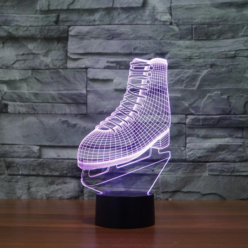 Realistic Ice Skate Lamp-3D Optical Lamp