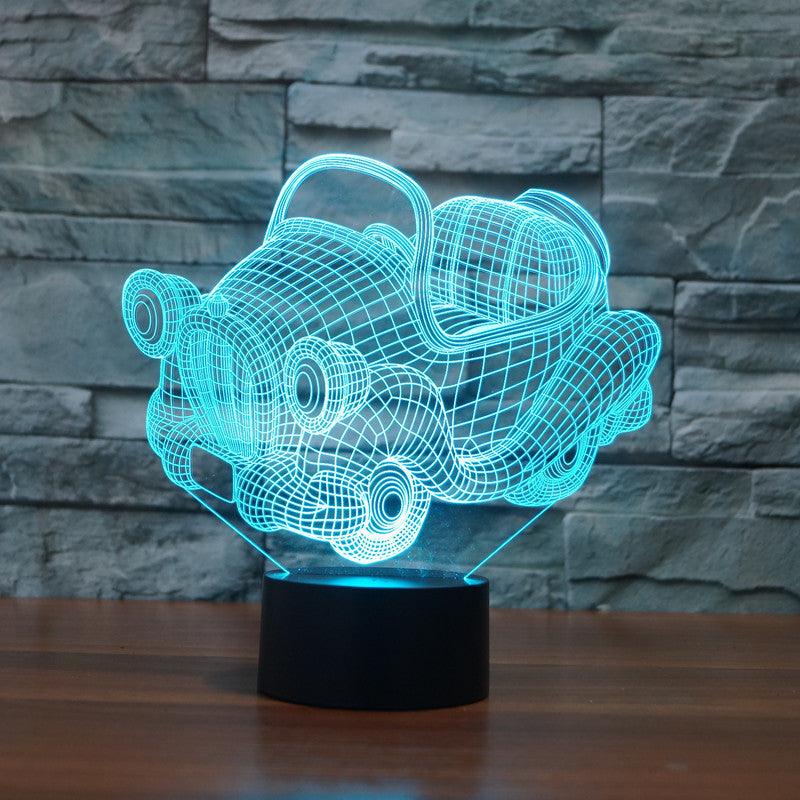 Cartoon Car Illusion Lamp-3D Optical Lamp