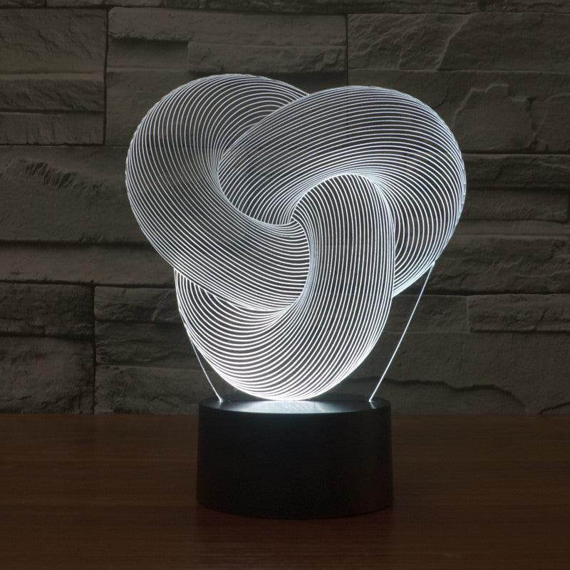 abstract knot illusion lamp-3D Optical Lamp