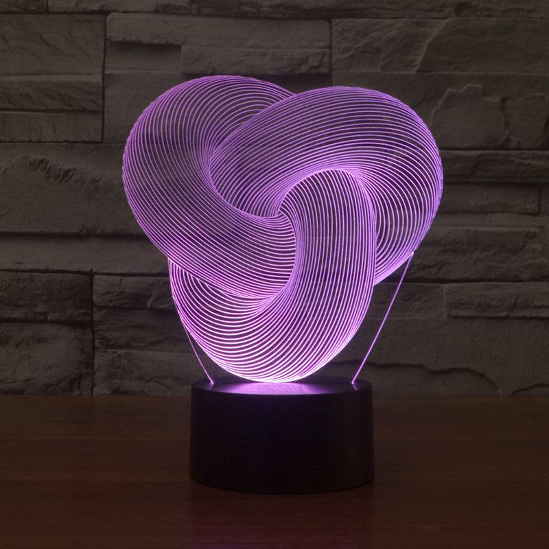 abstract knot illusion lamp-3D Optical Lamp