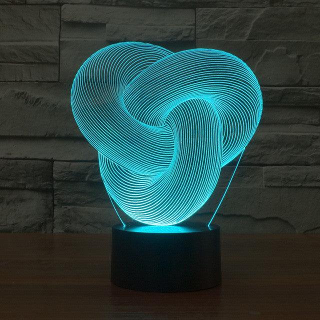 Abstract Multidimension Knot 3D Optical Illusion Lamp - 3D Optical Lamp