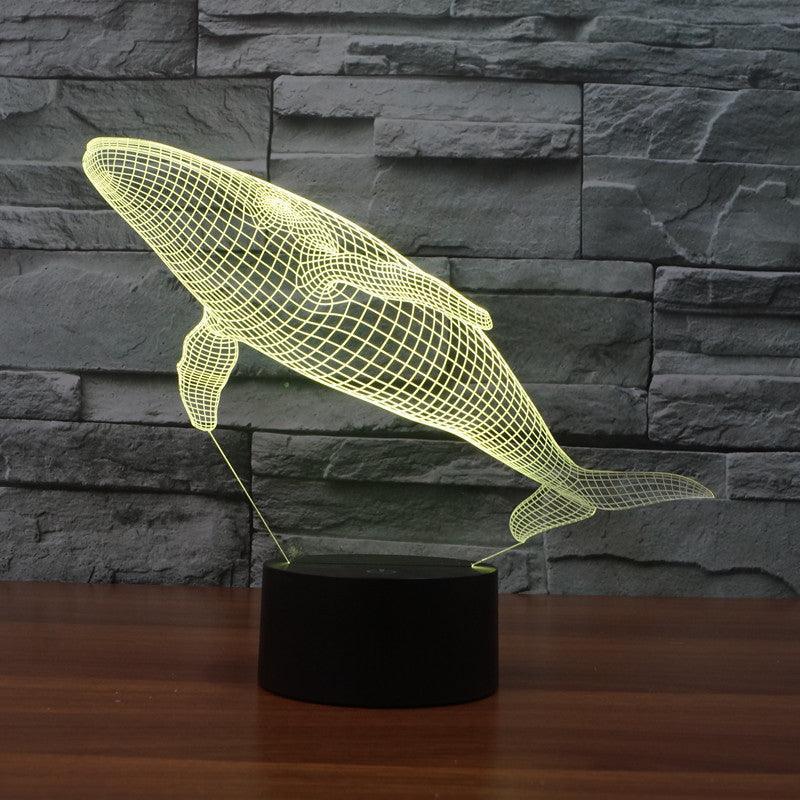 blue whale led lamp-3D Optical Lamp