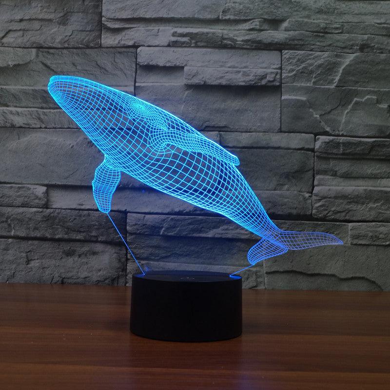 blue whale led lamp-3D Optical Lamp