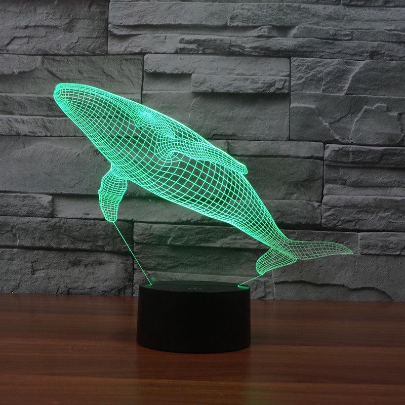 blue whale led lamp-3D Optical Lamp