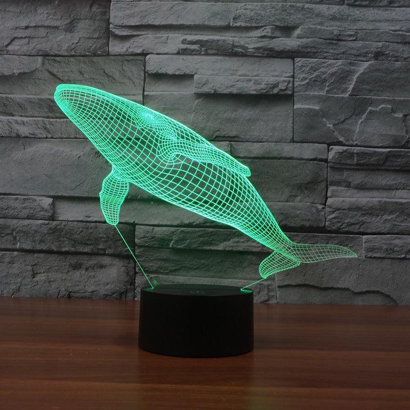 blue whale led lamp-3D Optical Lamp