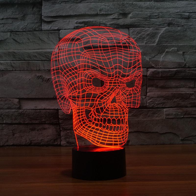 Realistic Angry Skull Lamp-3D Optical Lamp