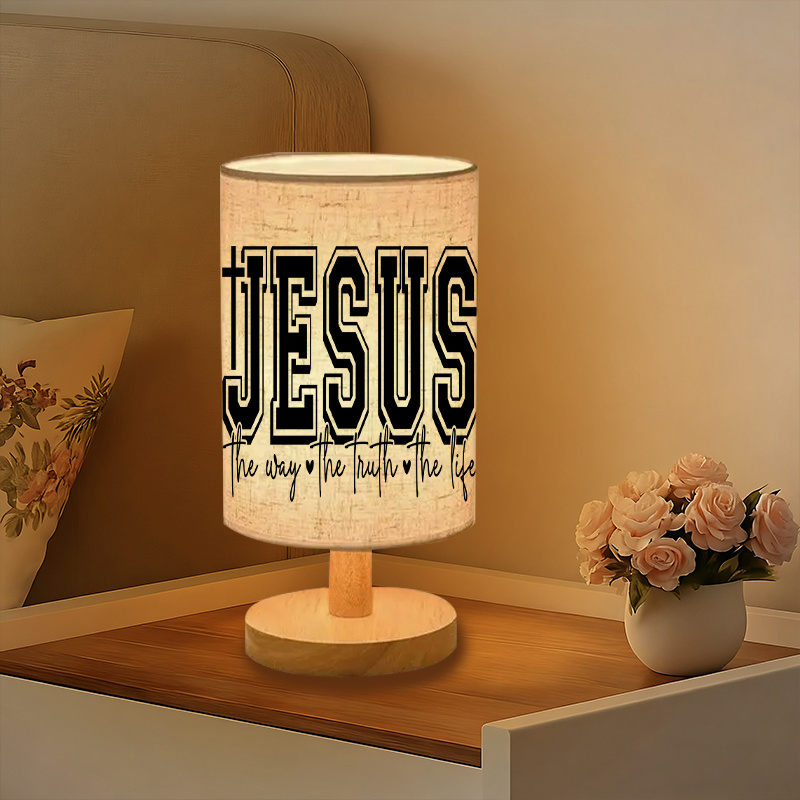 USB-Powered Linen Lamp Push Button Control