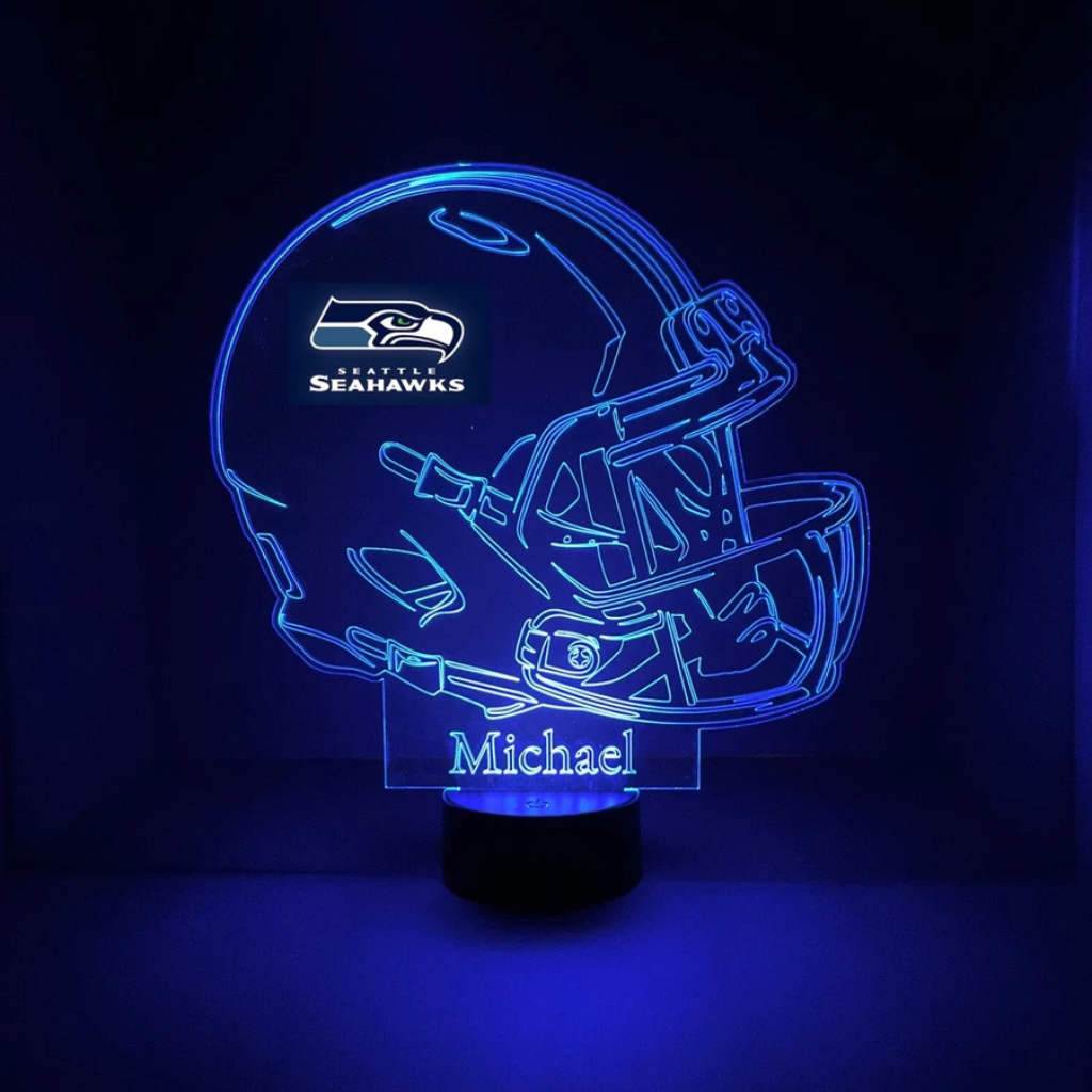  Personalized Seattle Seahawks Football LED Lamp