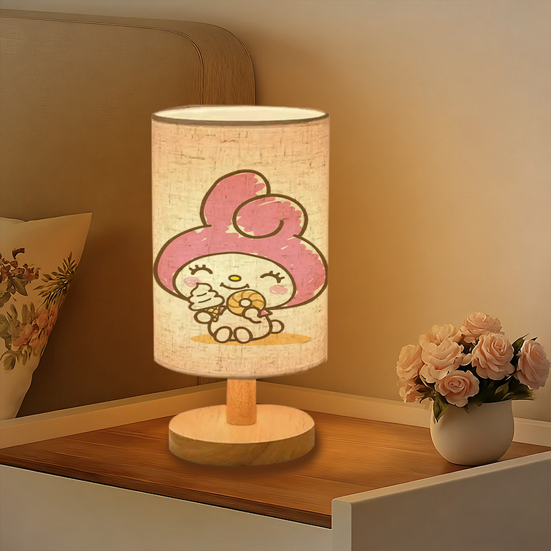 Modern USB-Powered Sanrio Linen Table Lamp | Featuring Creative Sanrio Patterns