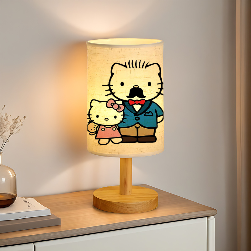 A modern Sanrio USB-powered linen lamp with a creative design