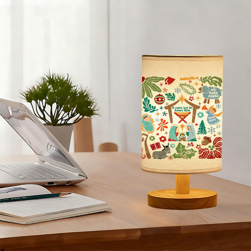 Modern USB-powered Linen Lamp with a Unique Design and Exquisite Patterns