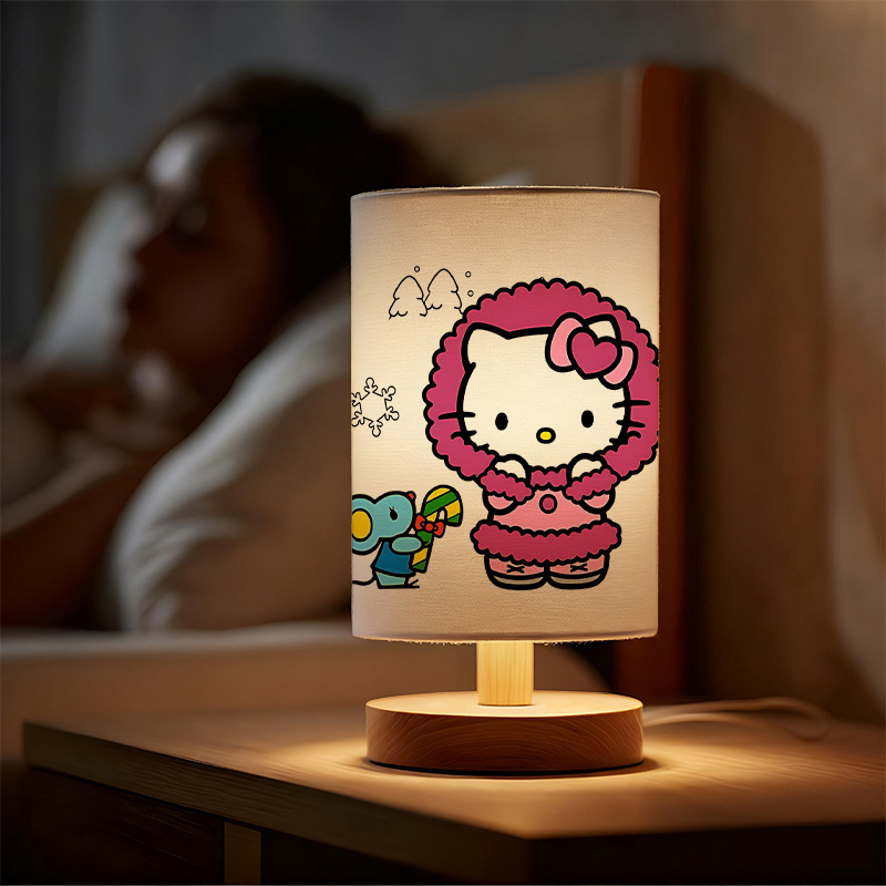 A modern Sanrio USB-powered linen lamp with a creative design