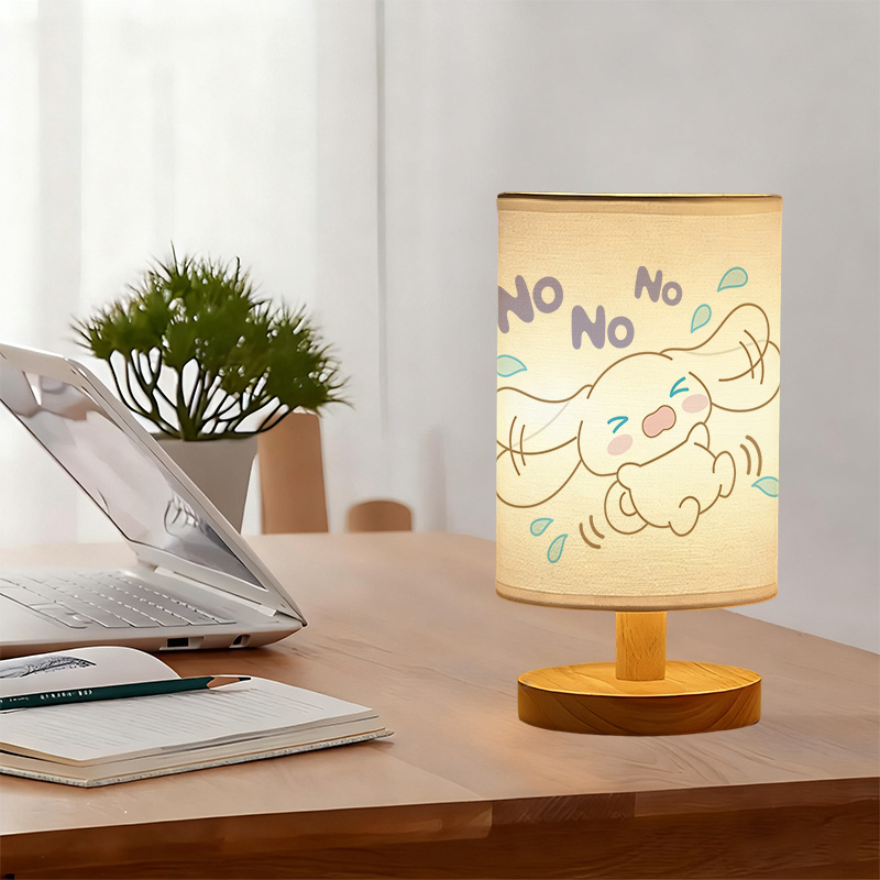 Modern USB powered linen table lamp creative patterns