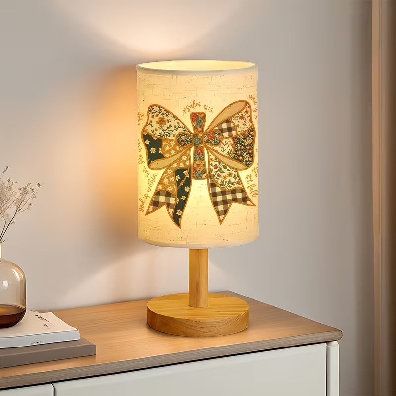 Bow Themed USB Powered Bedside Lamp