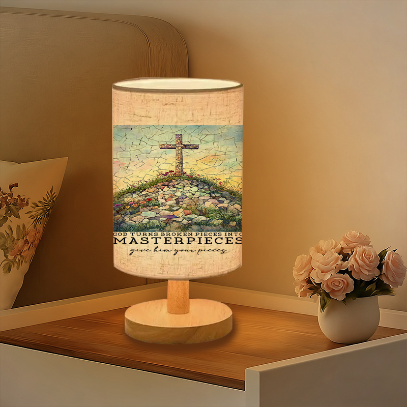 A Modern USB-powered Linen Lamp with a Unique Design and Exquisite Patterns