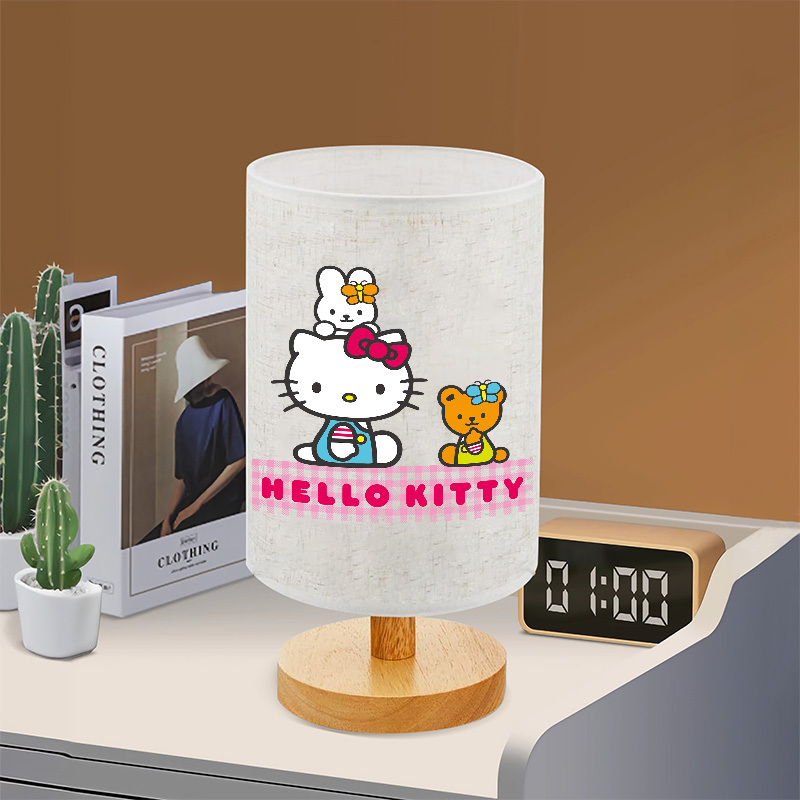 Adorable Bedside Lamp Featuring a Hello Kitty