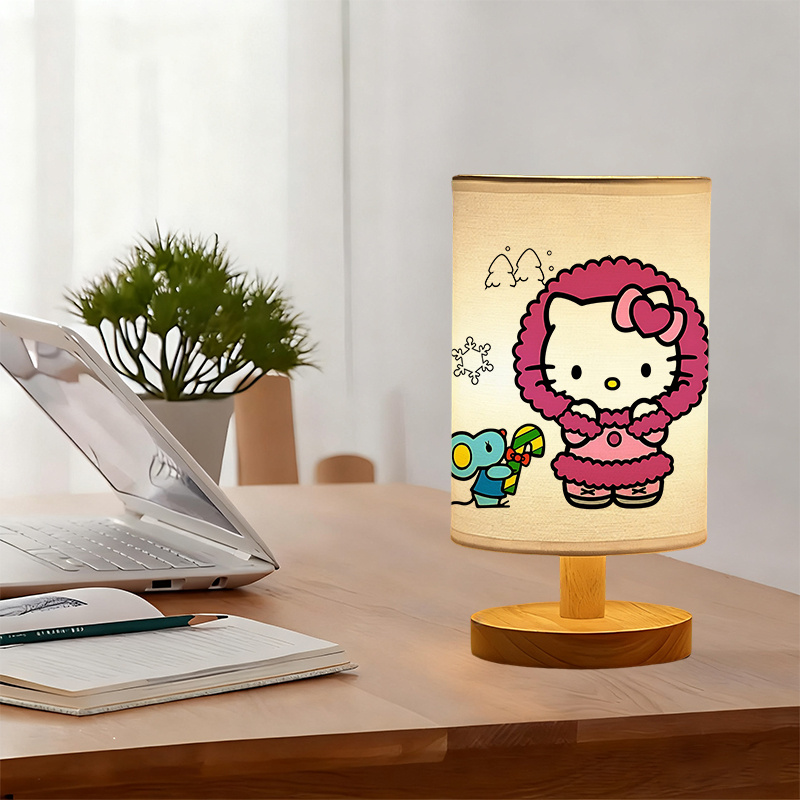 A modern Sanrio USB-powered linen lamp with a creative design