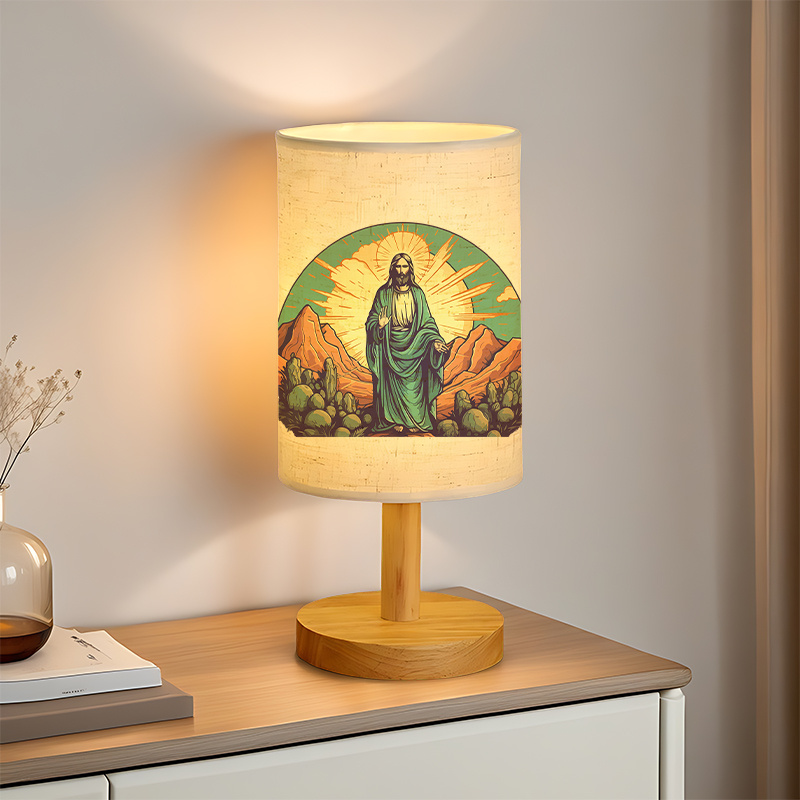 A Modern USB powered Linen Lamp with Unique Design and Exquisite Patterns