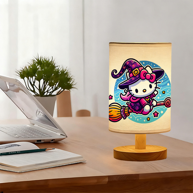 A modern USB-powered linen lamp with a creative design with patterns