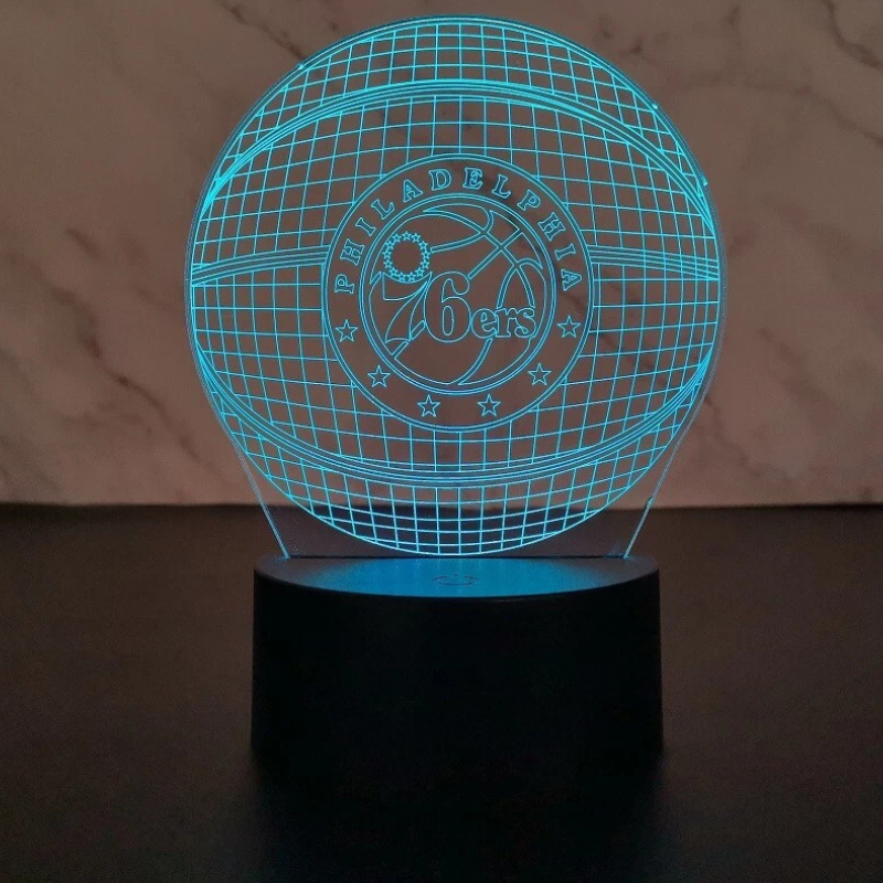 Philadelphia 76ers Touch Lamp 7 Colors LED Night Light 