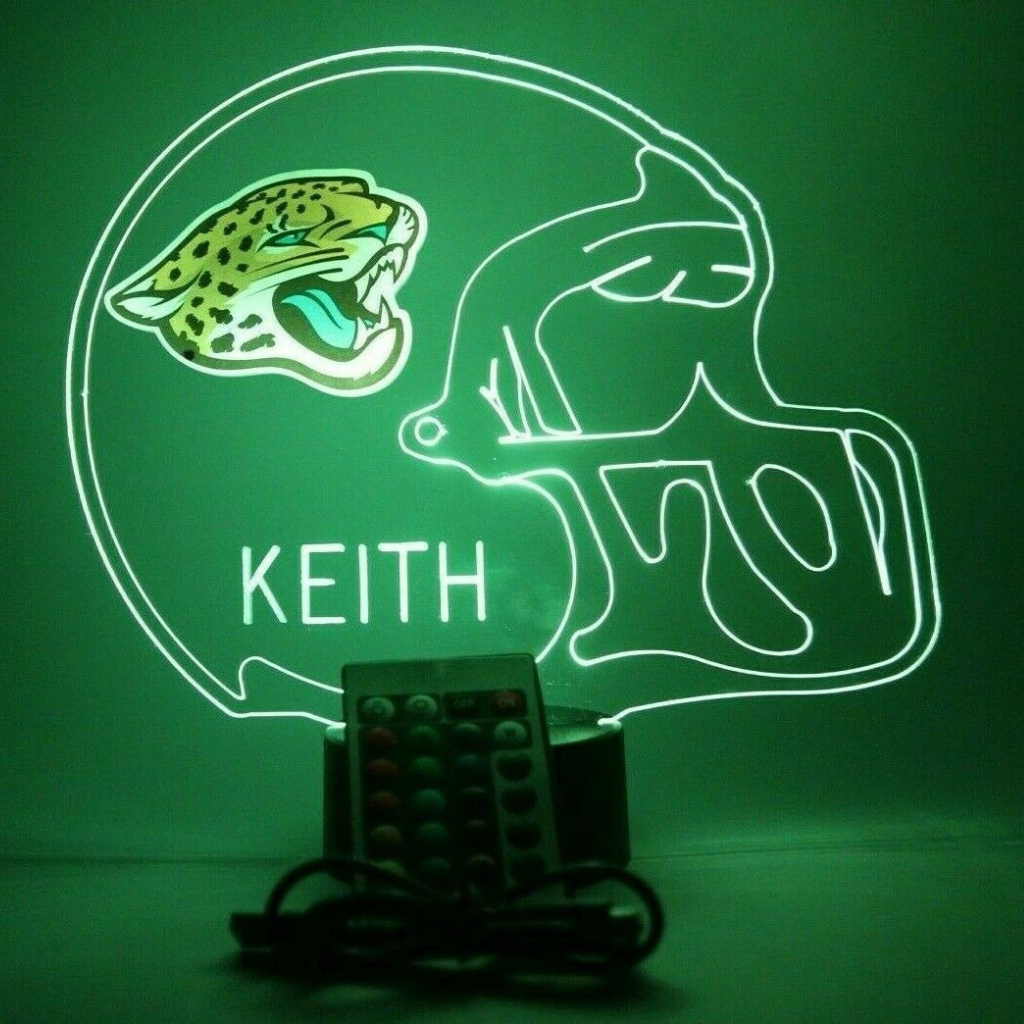 Jacksonville Jaguars Personalized LED Football Night Light