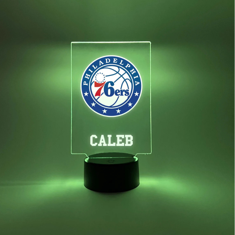 Philadelphia 76ers Night Light Up LED Table Desk Lamp 