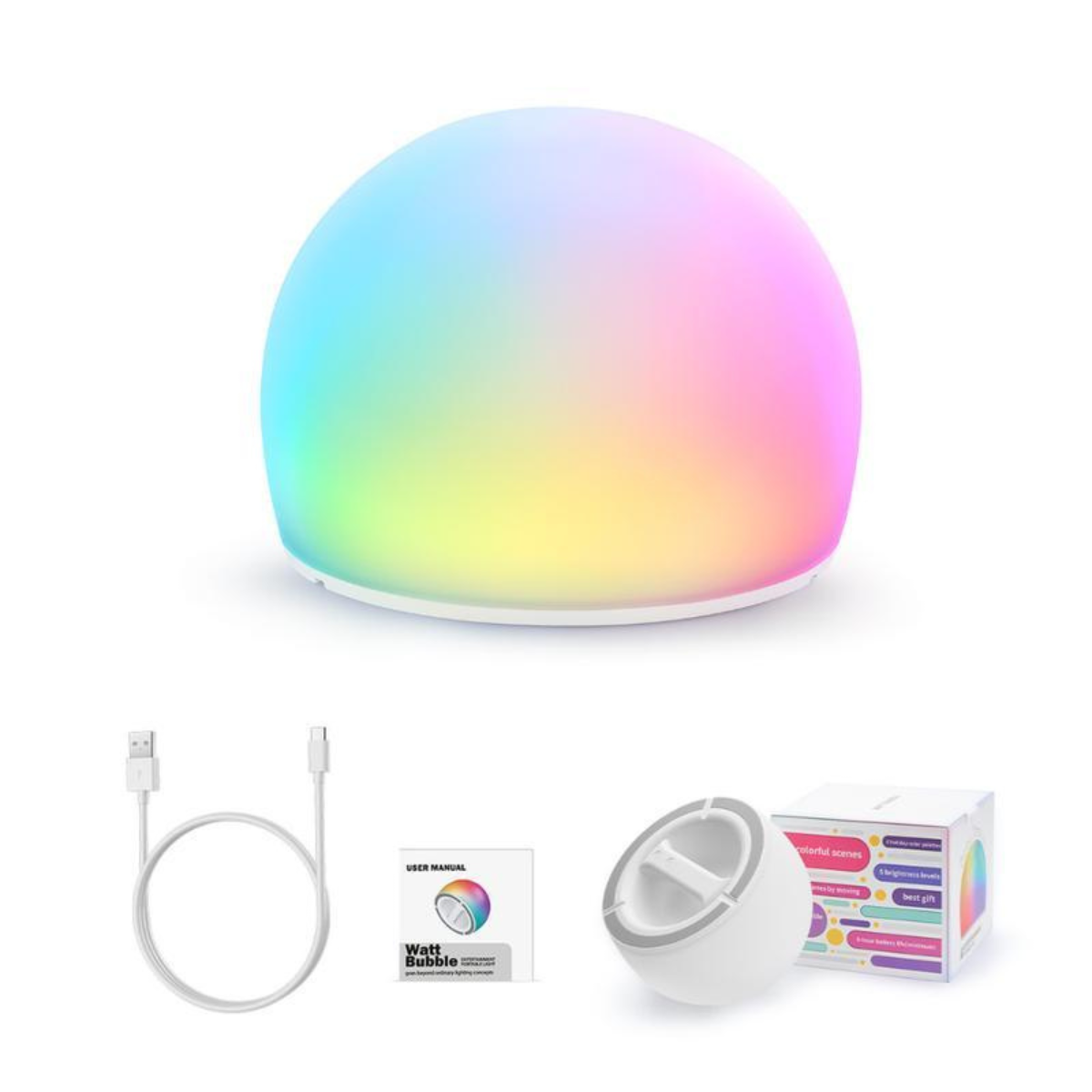 Soft Egg Night Light Lamp With 29 Colors And Tap Control