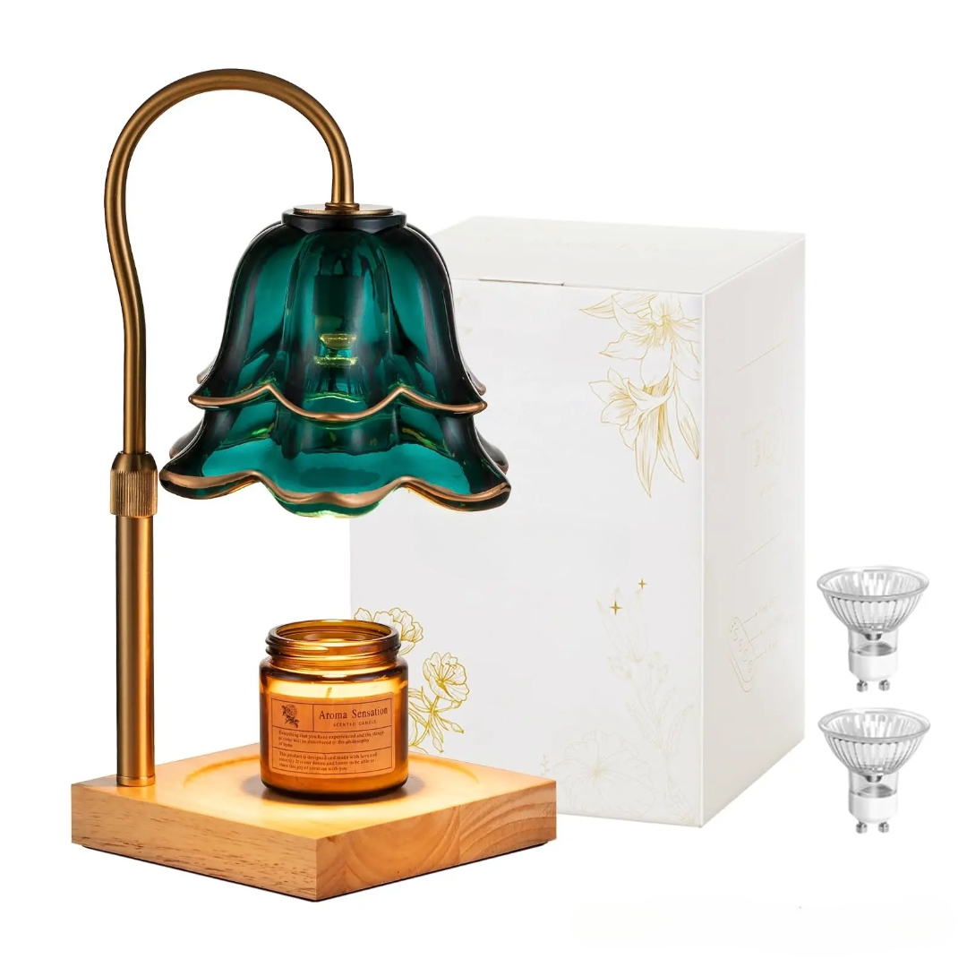 Floral Glass Candle Warmer Lamp