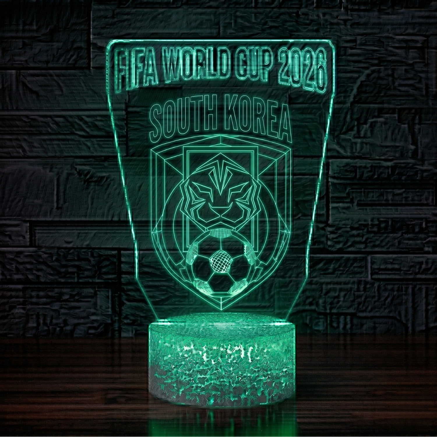 FIFA 2026 South Korea Soccer Sports Themed 3D Optical Lamp