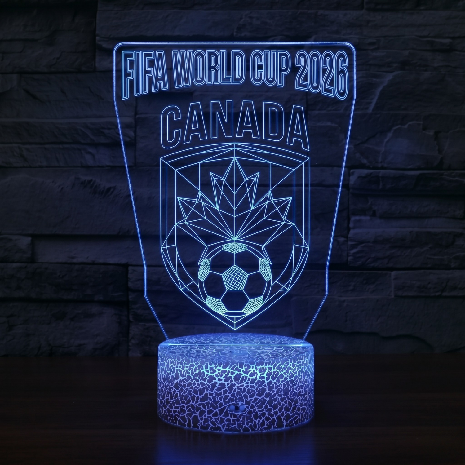 FIFA 2026 Canada Soccer Sports Themed 3D Optical Lamp