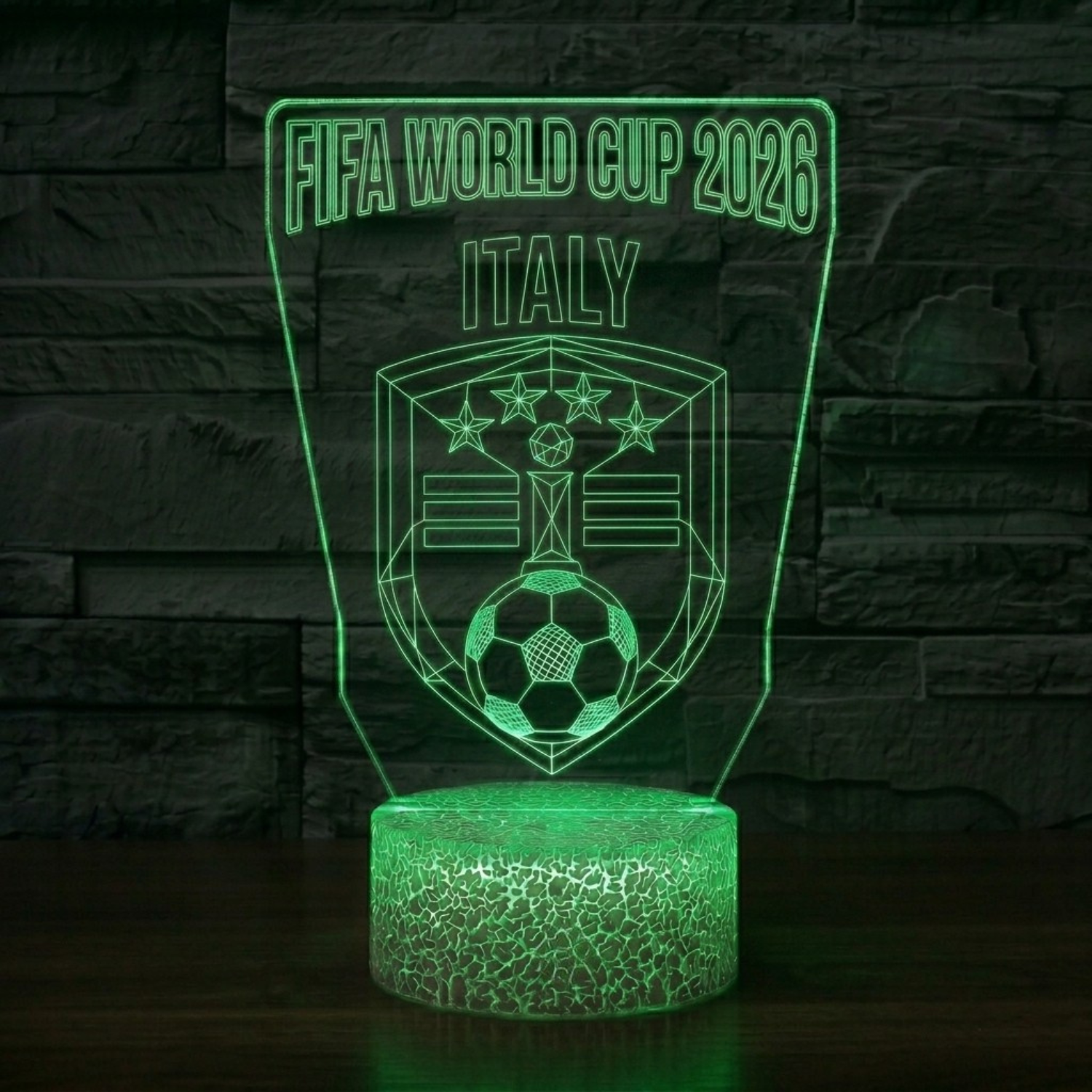 FIFA 2026 Italy Soccer Sports Themed 3D Optical Lamp