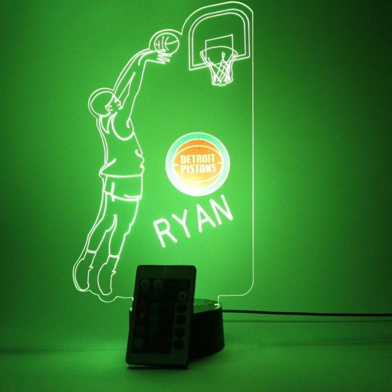 Detroit Pistons NBA Basketball Player Sports Light Up Lamp