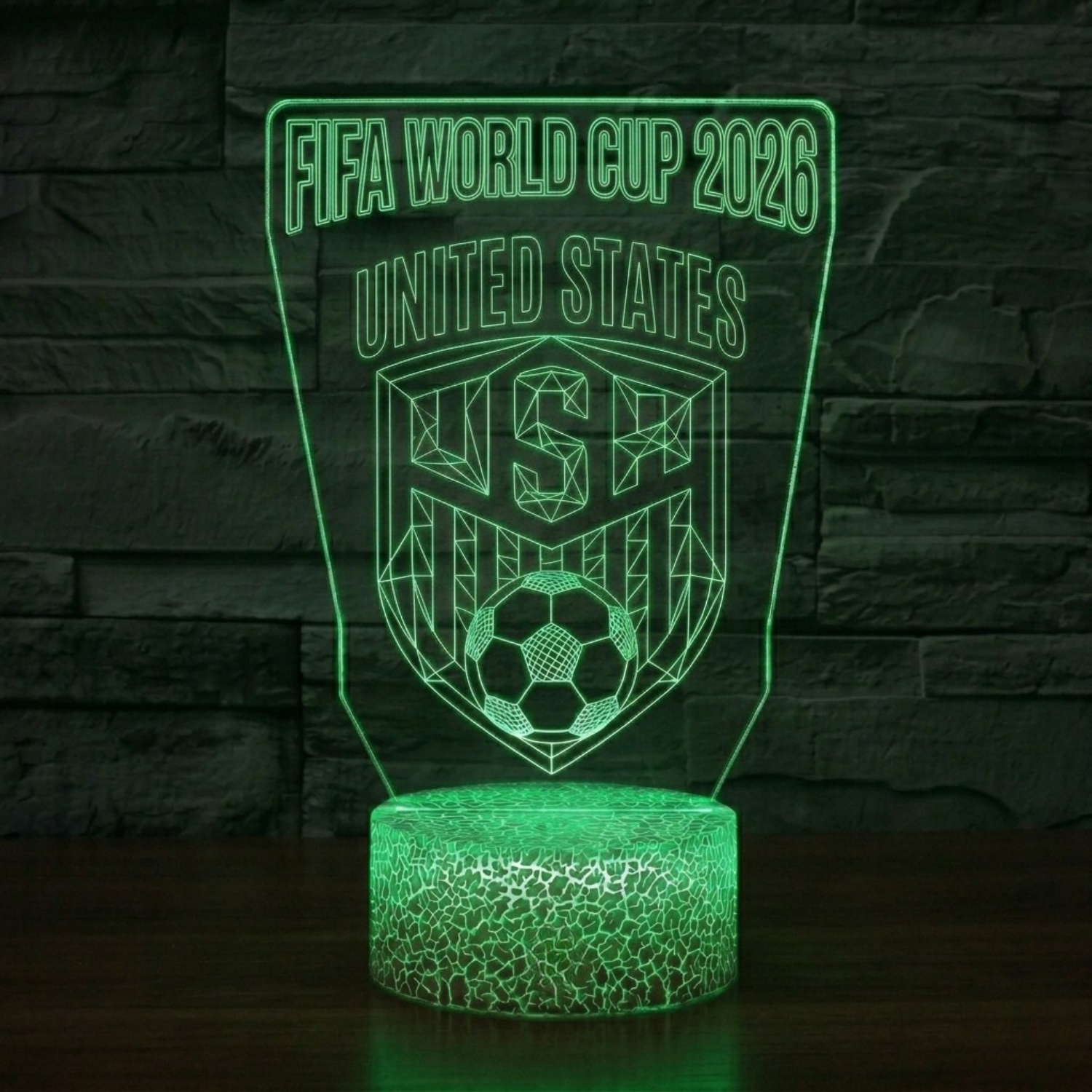 FIFA 2026 United States Soccer Sports Themed 3D Optical Lamp