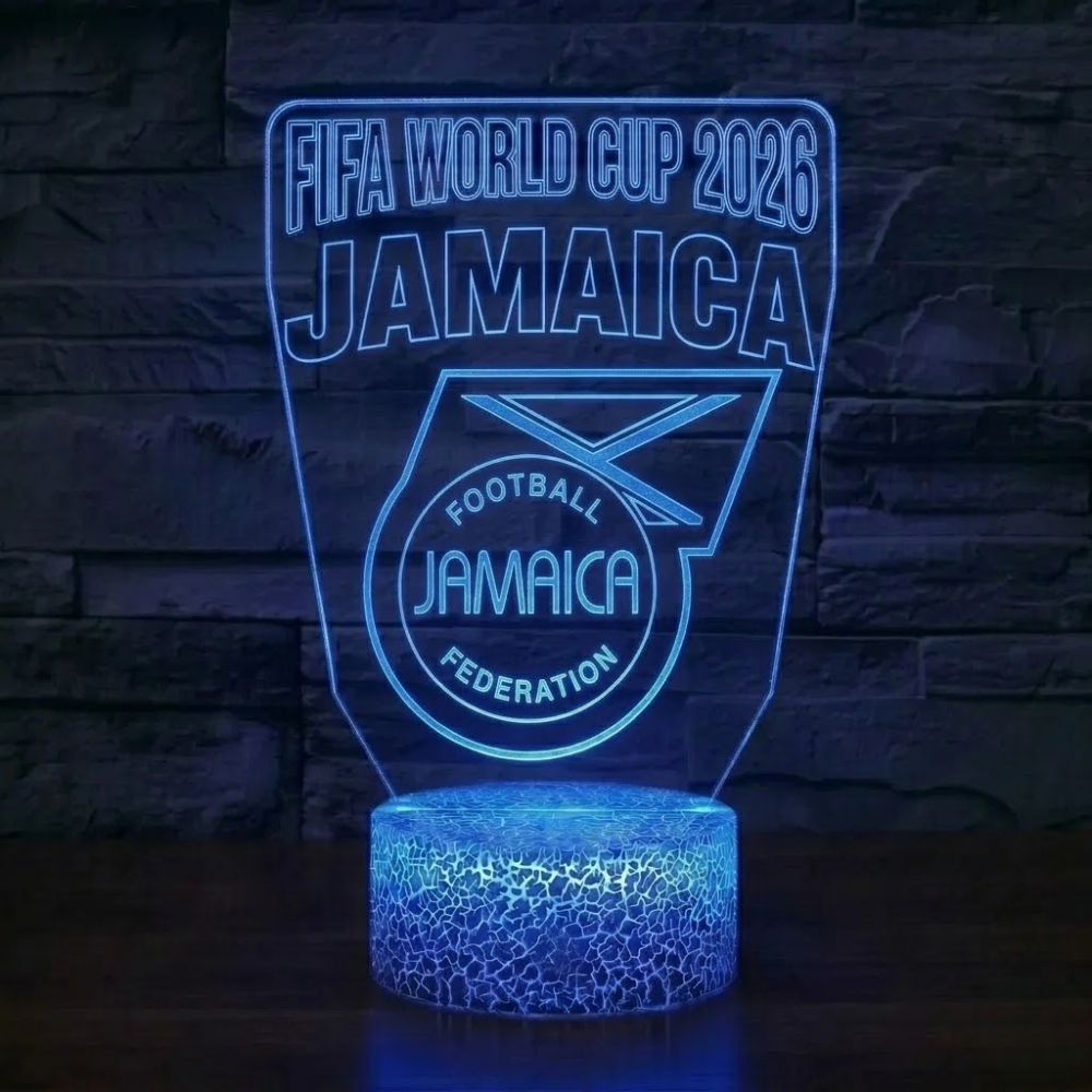 FIFA 2026 Jamaica Soccer Sports Themed 3D Optical Lamp